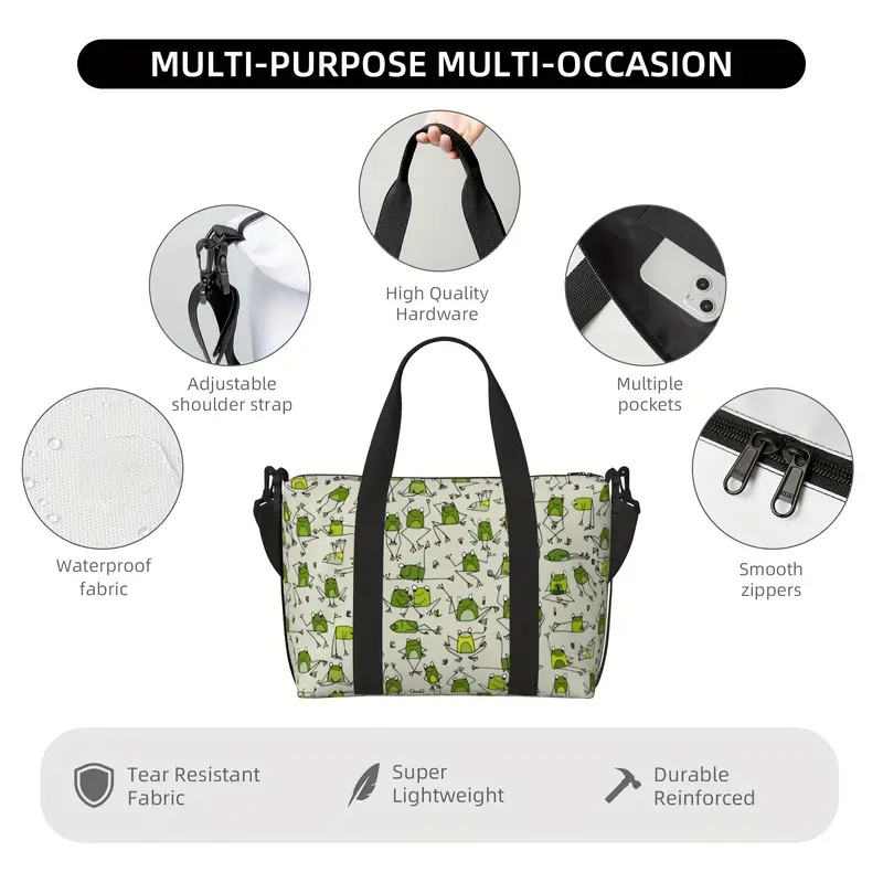 Bolsa de ginástica estampado de sapo