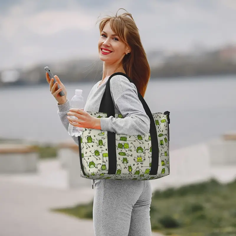Bolsa de ginástica estampado de sapo