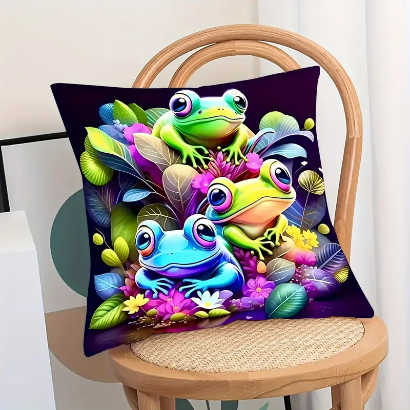 Capa de almofada de sapo