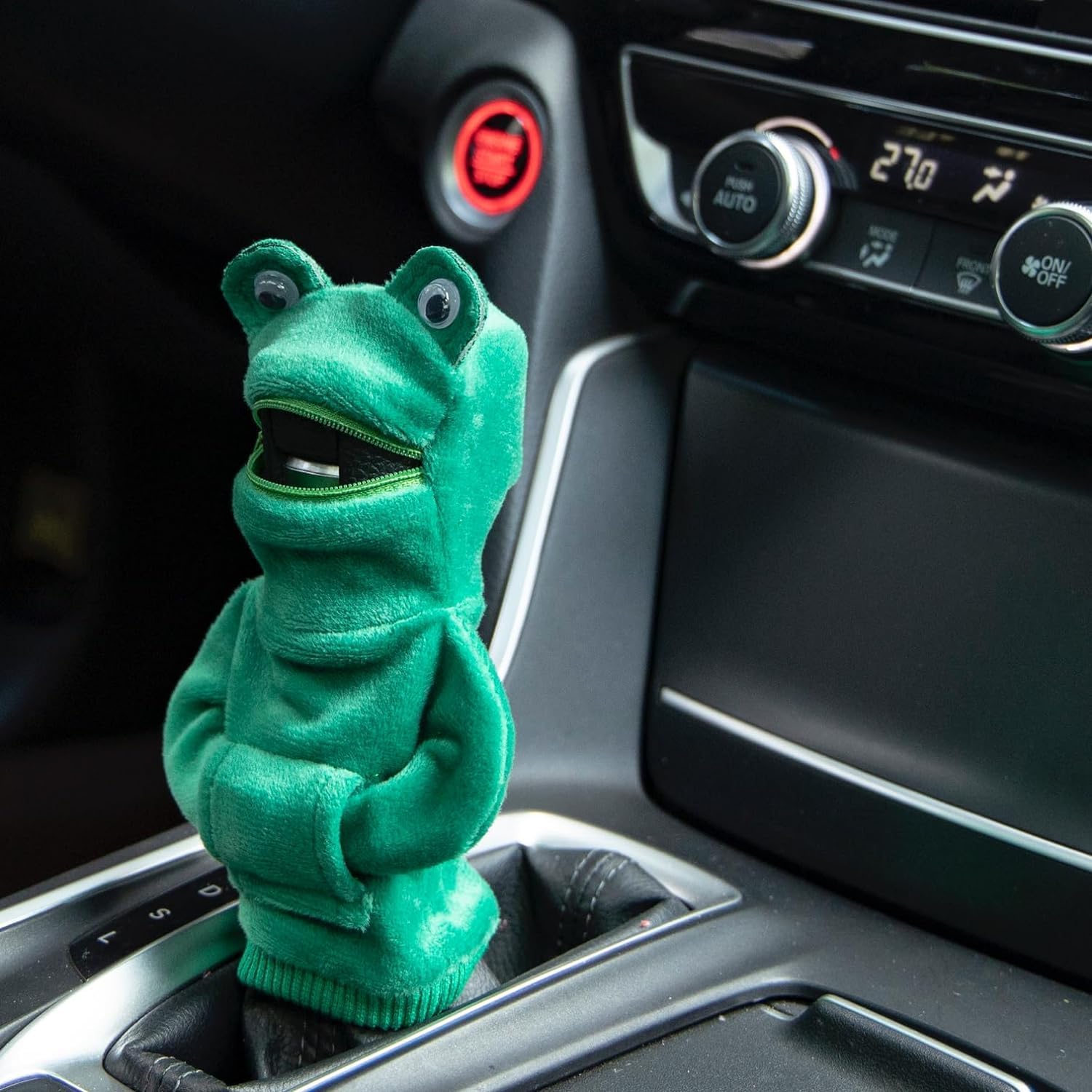 Capinha de câmbio de carro no formato de sapo