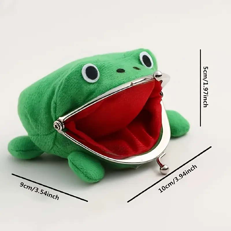 Carteira de moedas com desenho de sapo