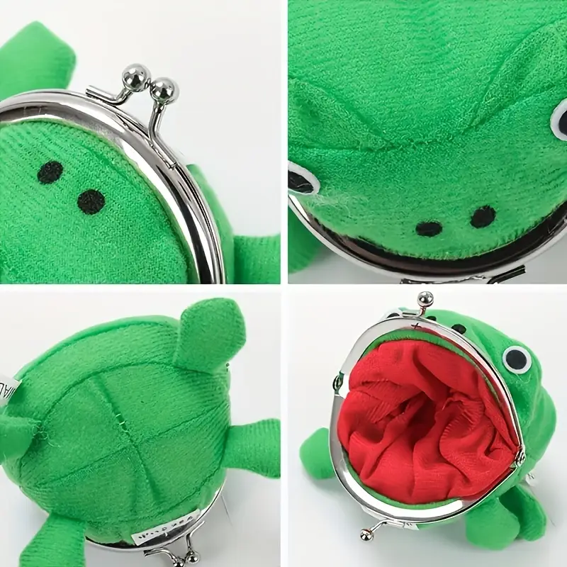 Carteira de moedas com desenho de sapo