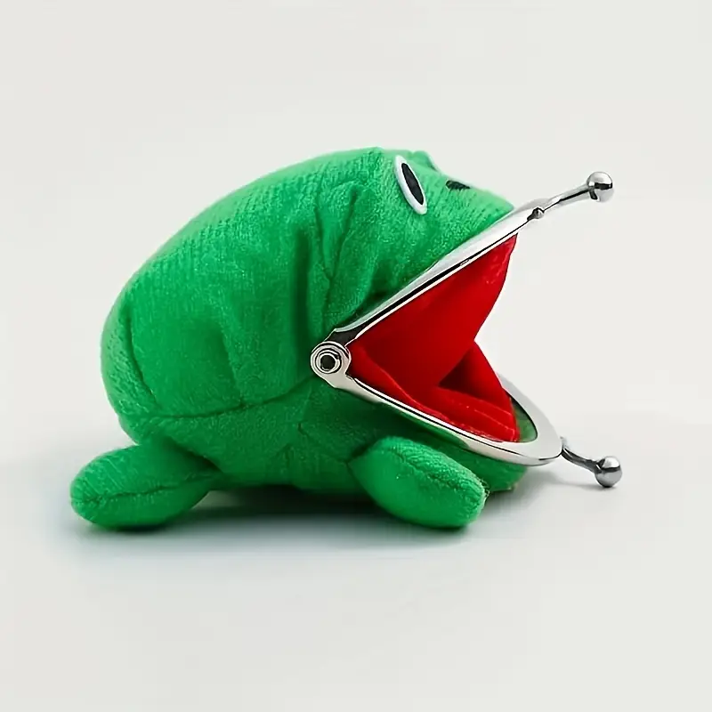 Carteira de moedas com desenho de sapo