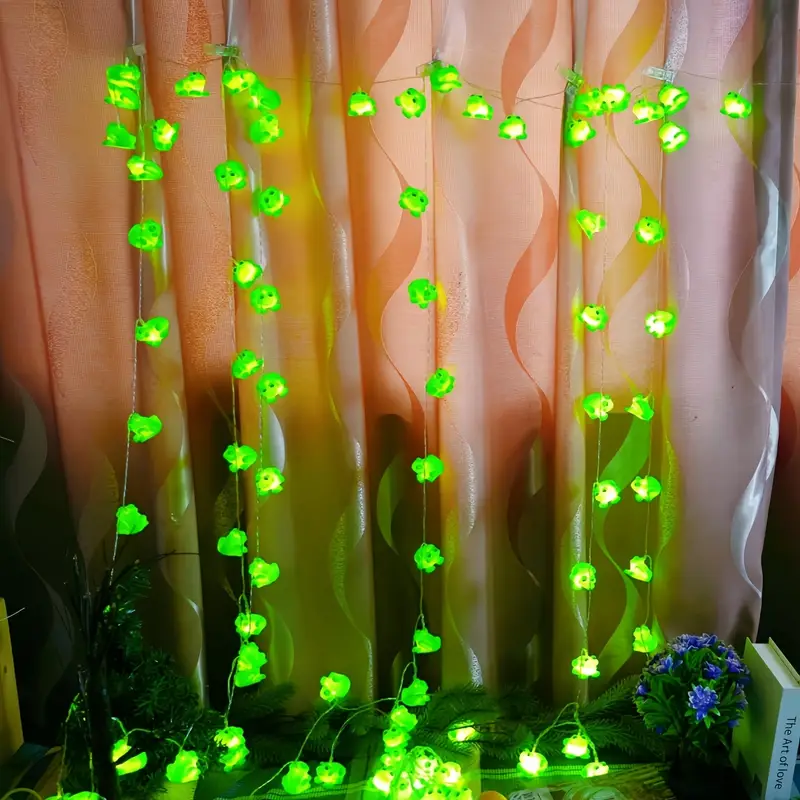 Corda de luzes de sapo