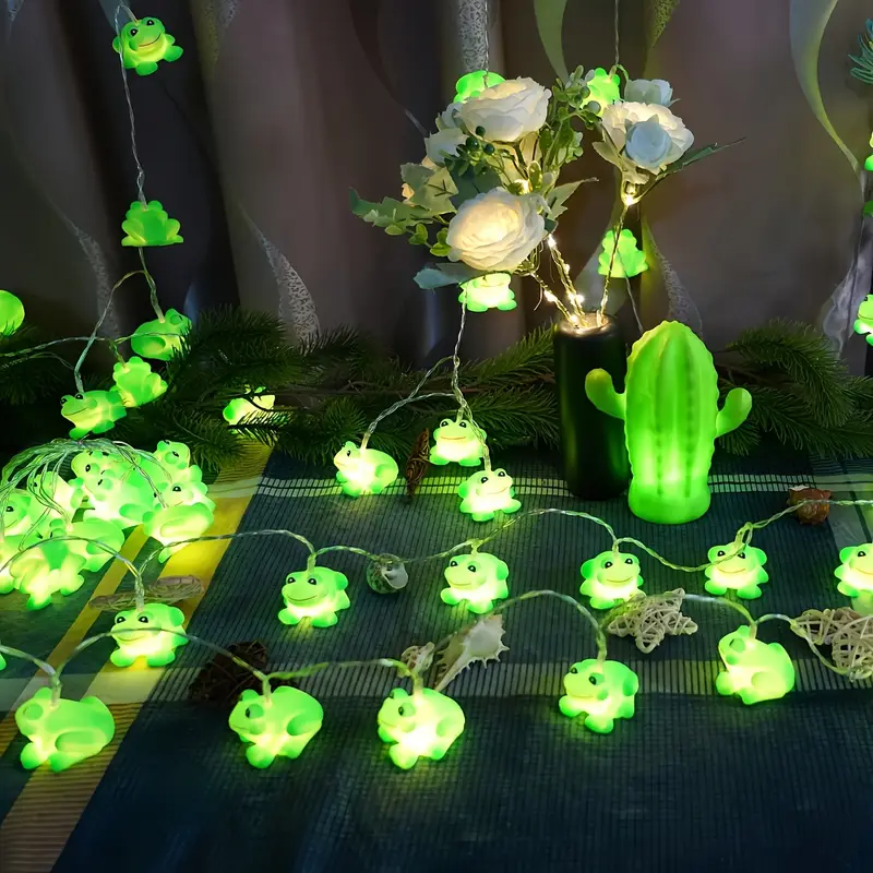 Corda de luzes de sapo