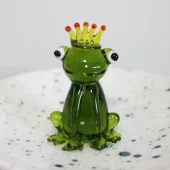 enfeite de principe sapo de vidro 6