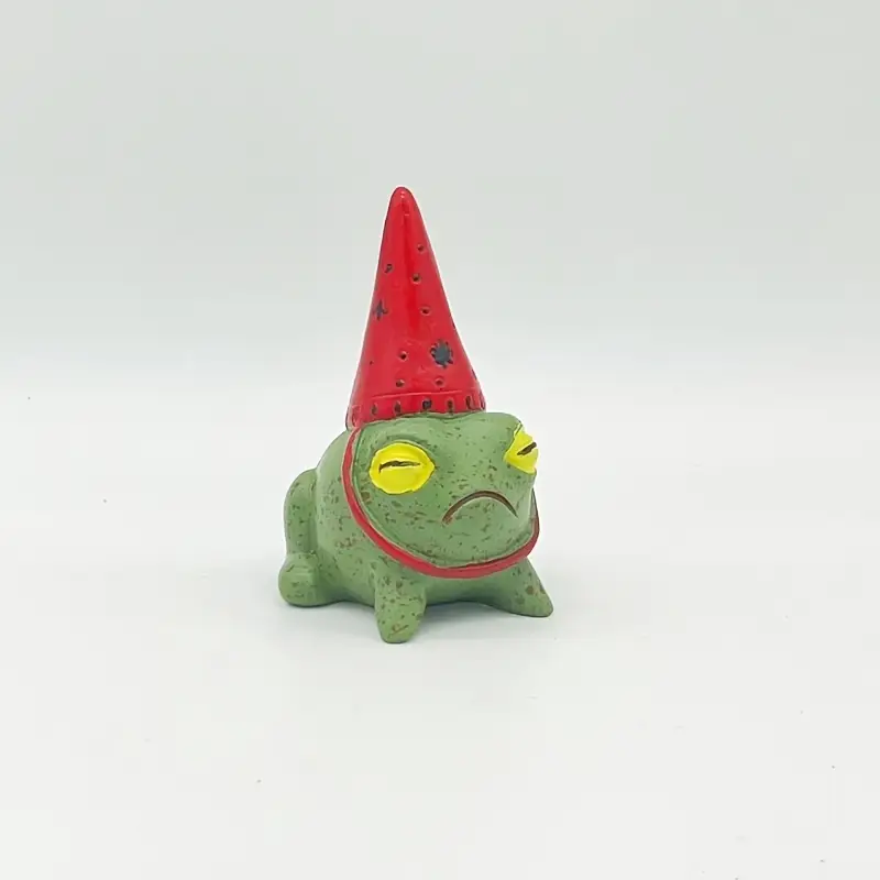 Estátua de sapo Whimsy com chapéu de festa