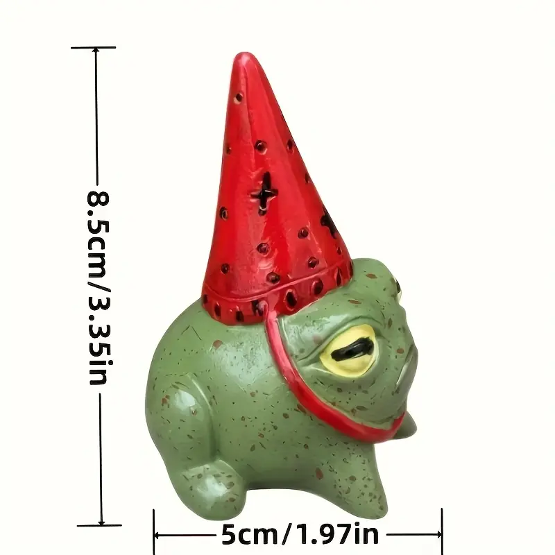 Estátua de sapo Whimsy com chapéu de festa