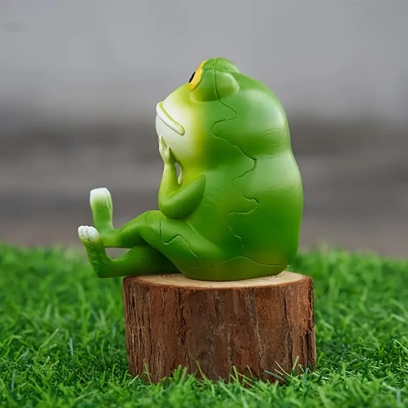 Estátua encantadora de sapo gordo