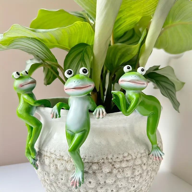 Estatueta de sapo de resina