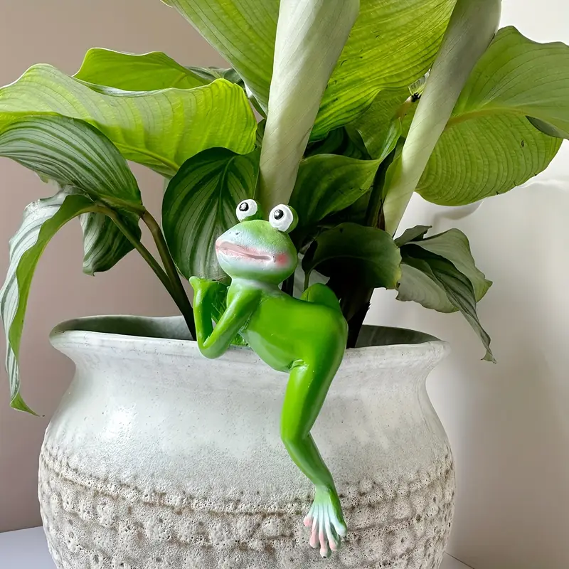 Estatueta de sapo de resina