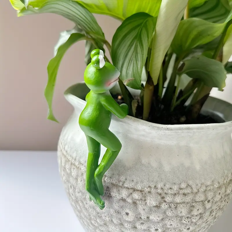 Estatueta de sapo de resina