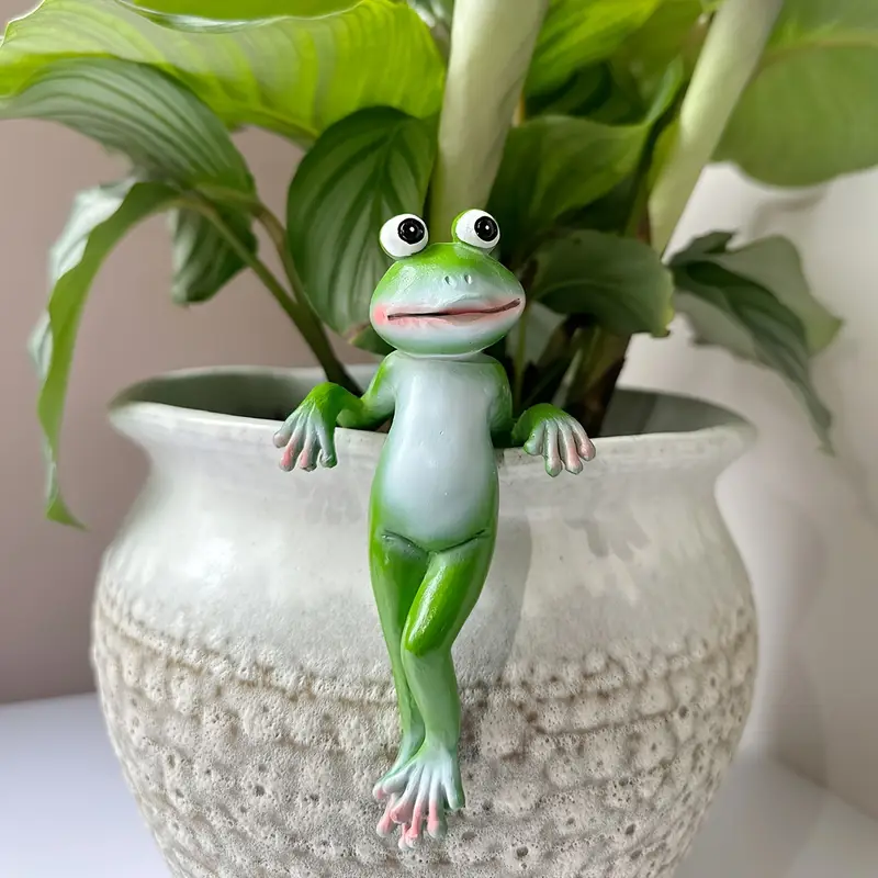 Estatueta de sapo de resina