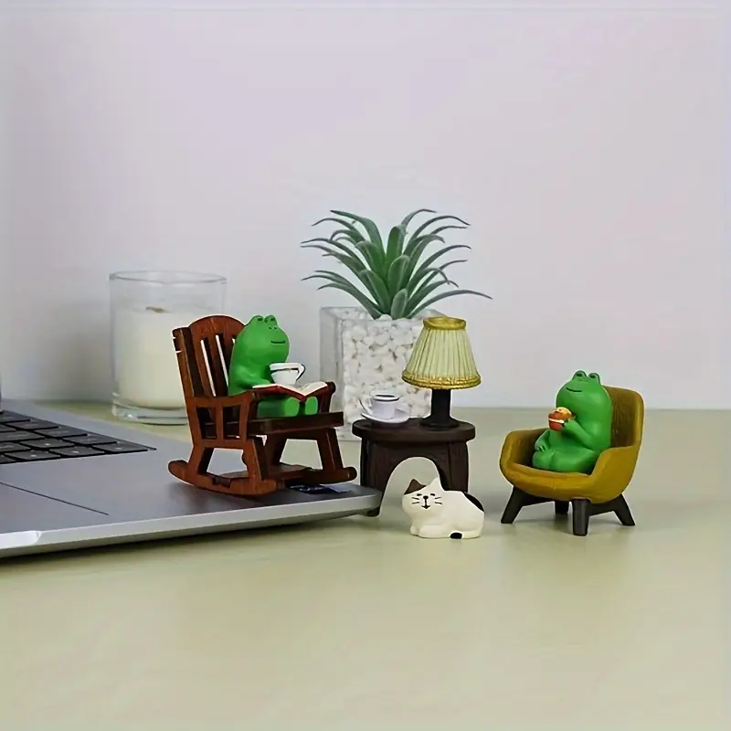 Figurinhas de sapo em PVC