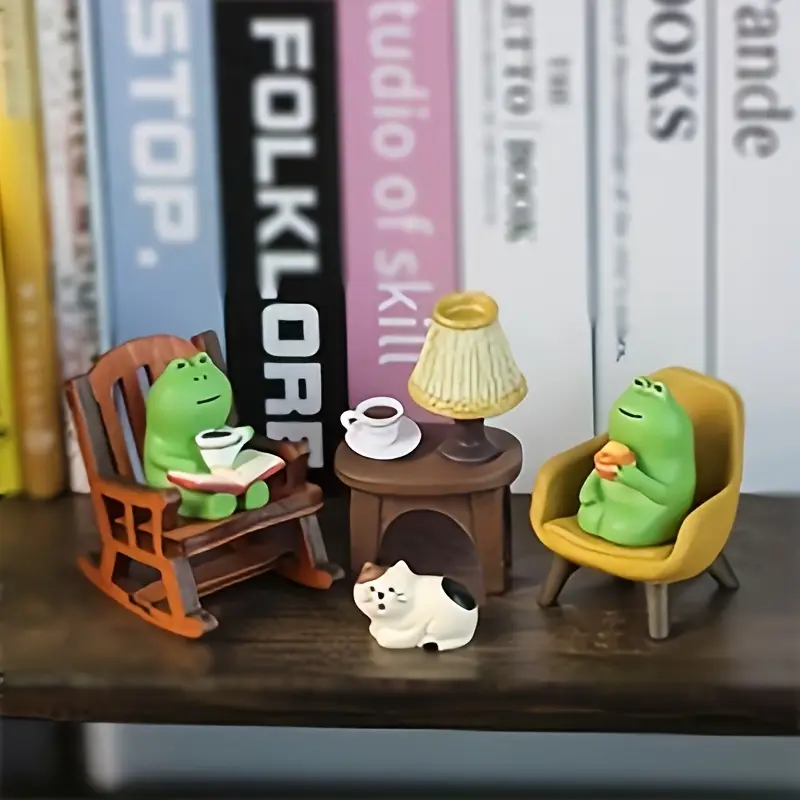 Figurinhas de sapo em PVC