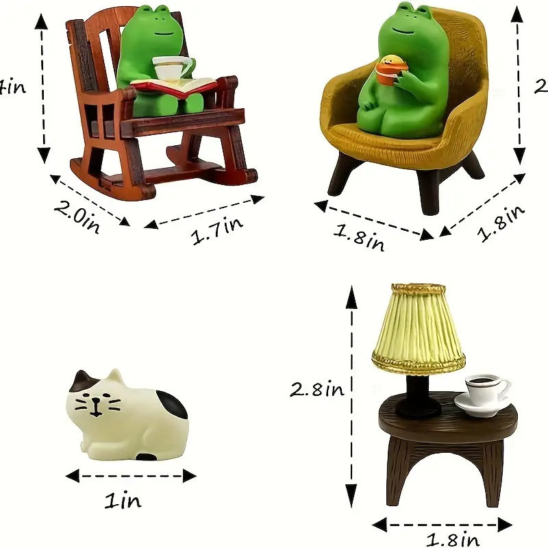 Figurinhas de sapo em PVC