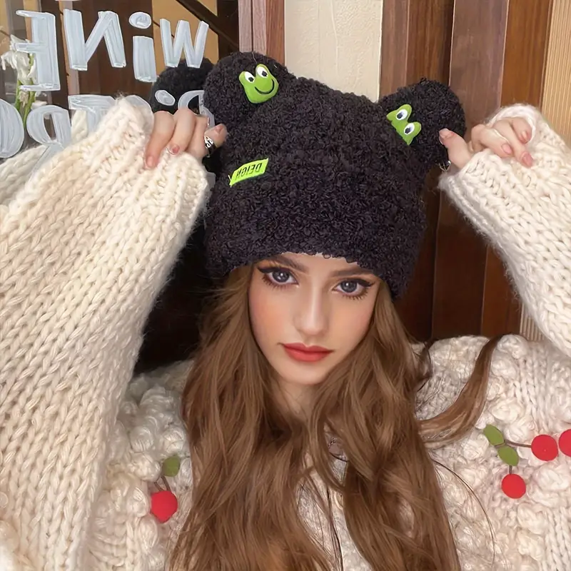 Gorro de lã de sapo