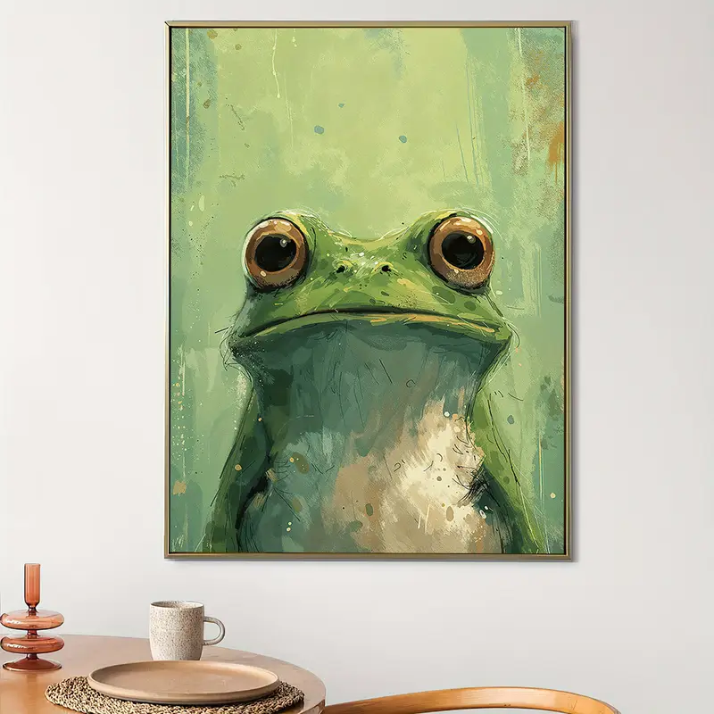 Impressão em tela de sapo verde