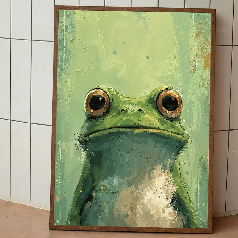 Impressão em tela de sapo verde