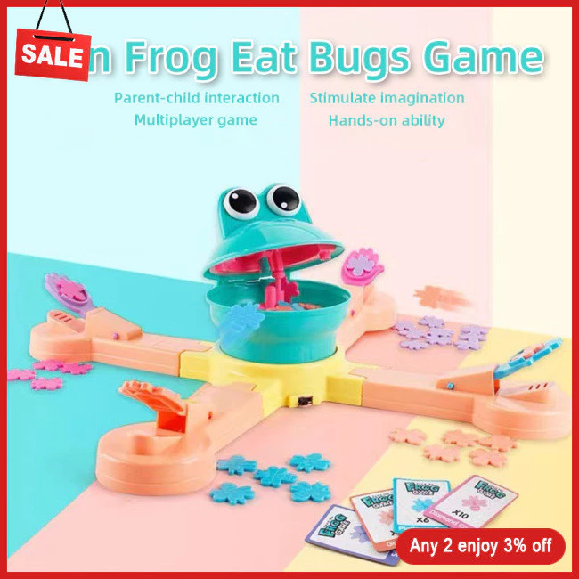 Jogo interativo do sapo para crianças e pai