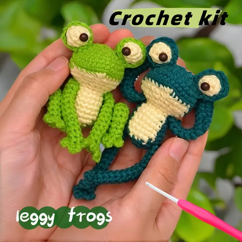 Kit de crochê para iniciantes com sapos