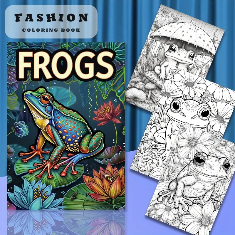 Livro de colorir de sapos