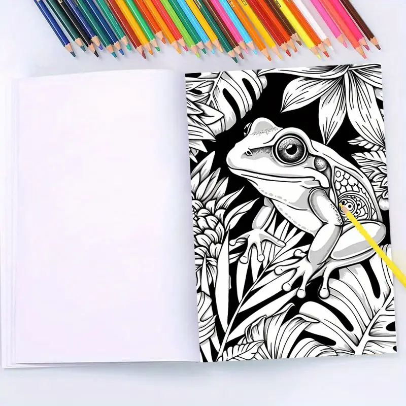 Livro de colorir de sapos
