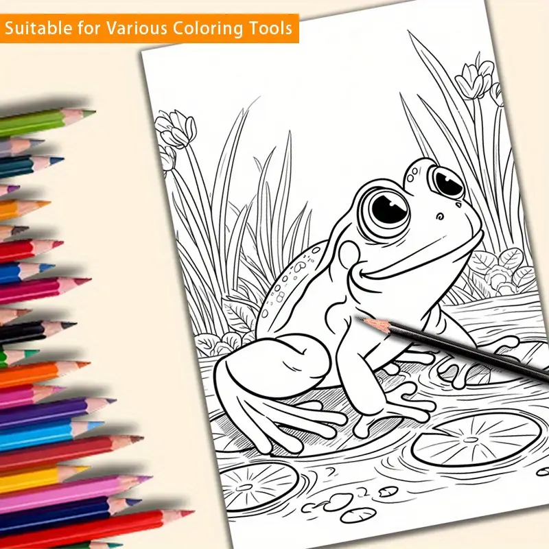 Livro de colorir de sapos