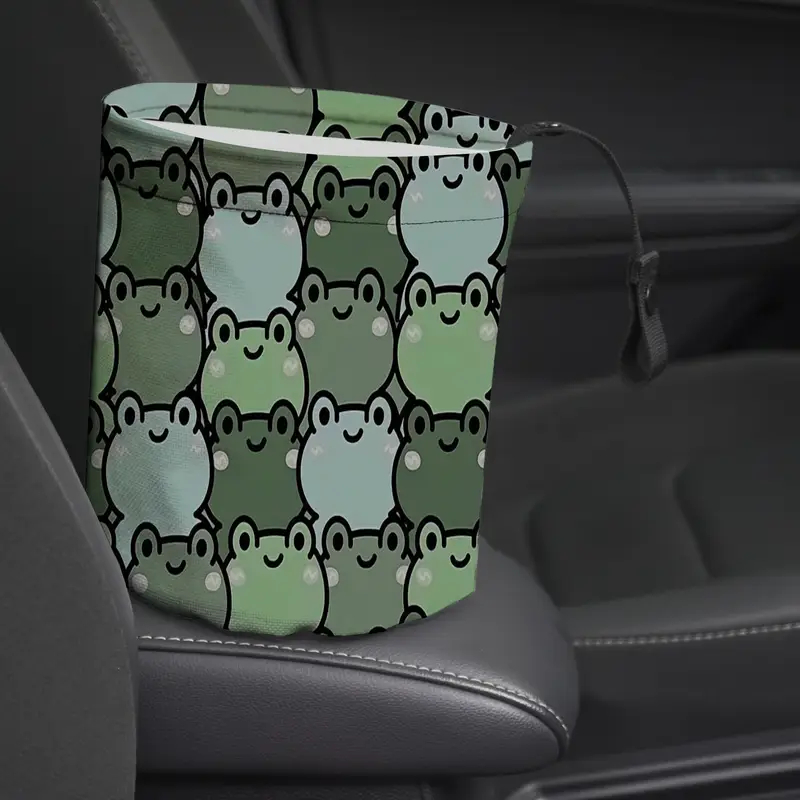 Lixeira de carro com desenho de sapo
