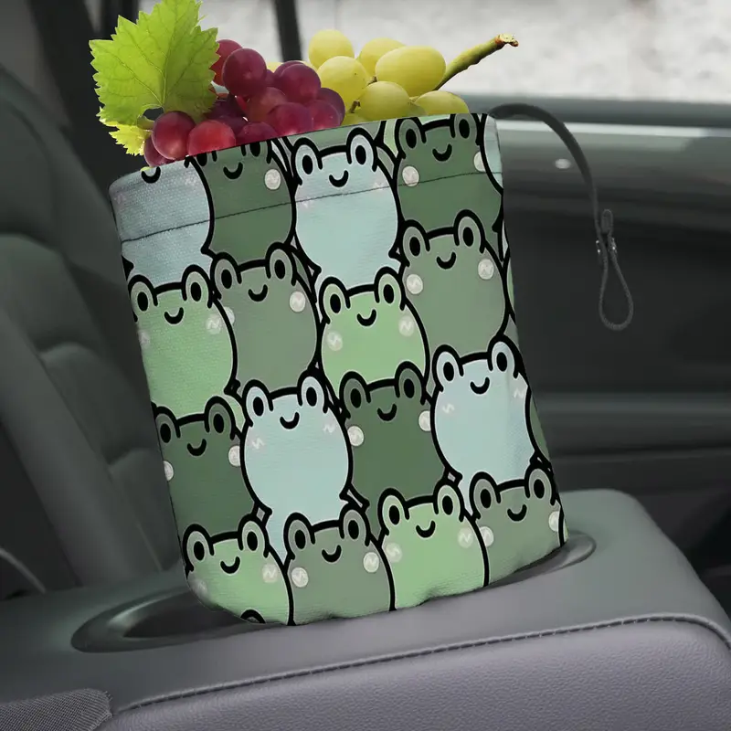 Lixeira de carro com desenho de sapo