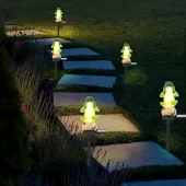 luz de jardim no formato de sapos 6