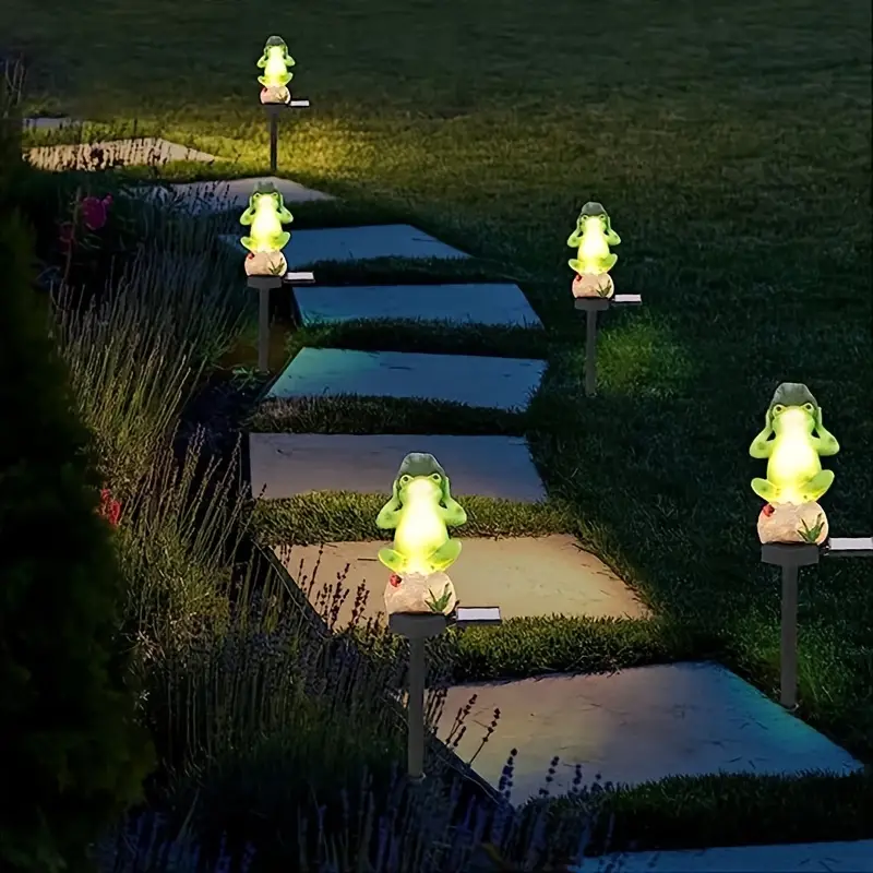 Luz de jardim no formato de sapos