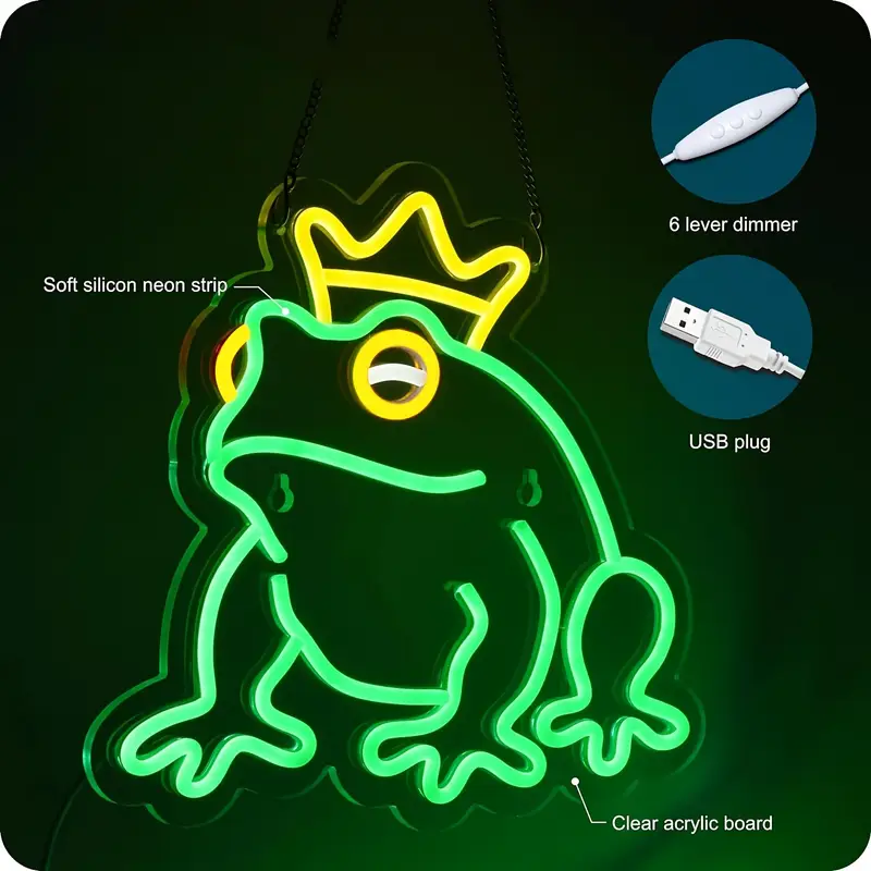 Luz neon de LED príncipe sapo