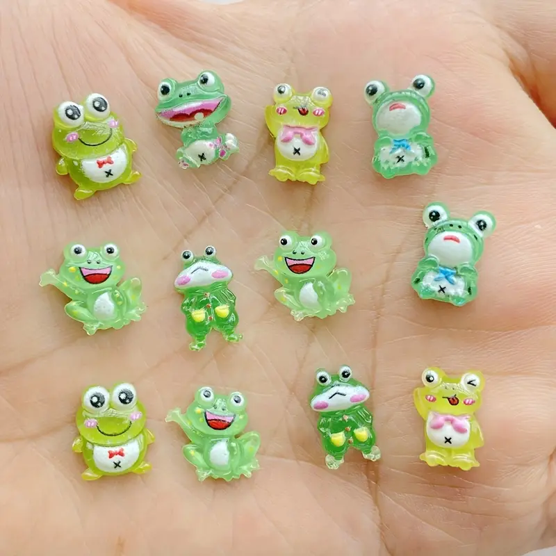 Pacote de mini sapos de resina