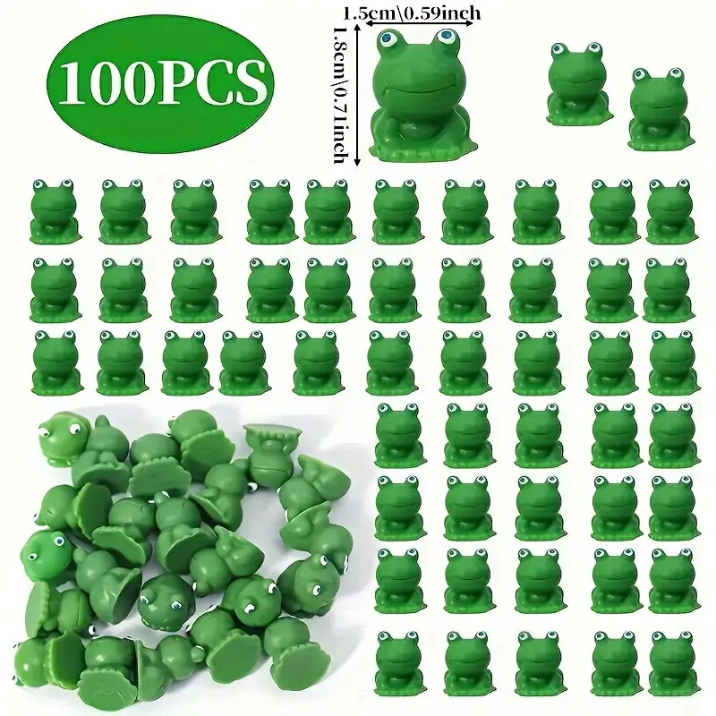 100 peças de sapo verde