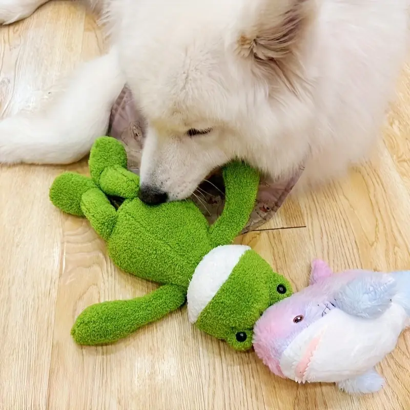 Sapo de pelúcia para cães