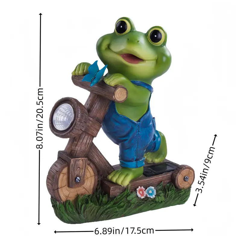 Sapo montado na bicicleta