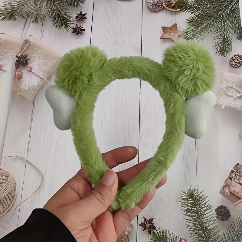 Tiara de pelúcia de sapo