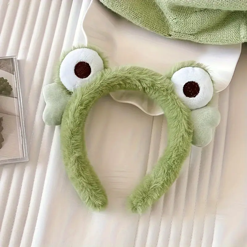 Tiara de pelúcia de sapo