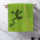Toalha de mão decorativa de sapo