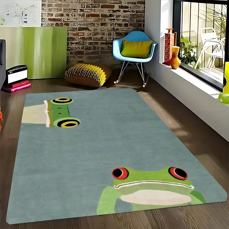 Tapete lavável de sapo